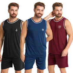 Promoção Pijama Regata Masculino Adulto Malha Premium