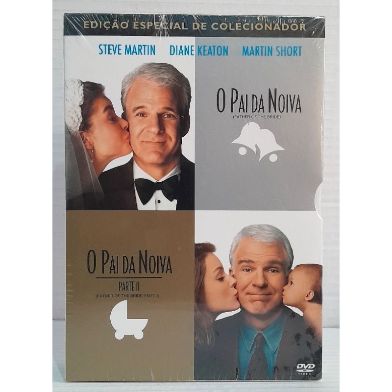 Dvd O Pai da Noiva + O Pai da Noiva - Parte 2 - Steve Martin C/ Luva (Novo/Original/Lacrado)