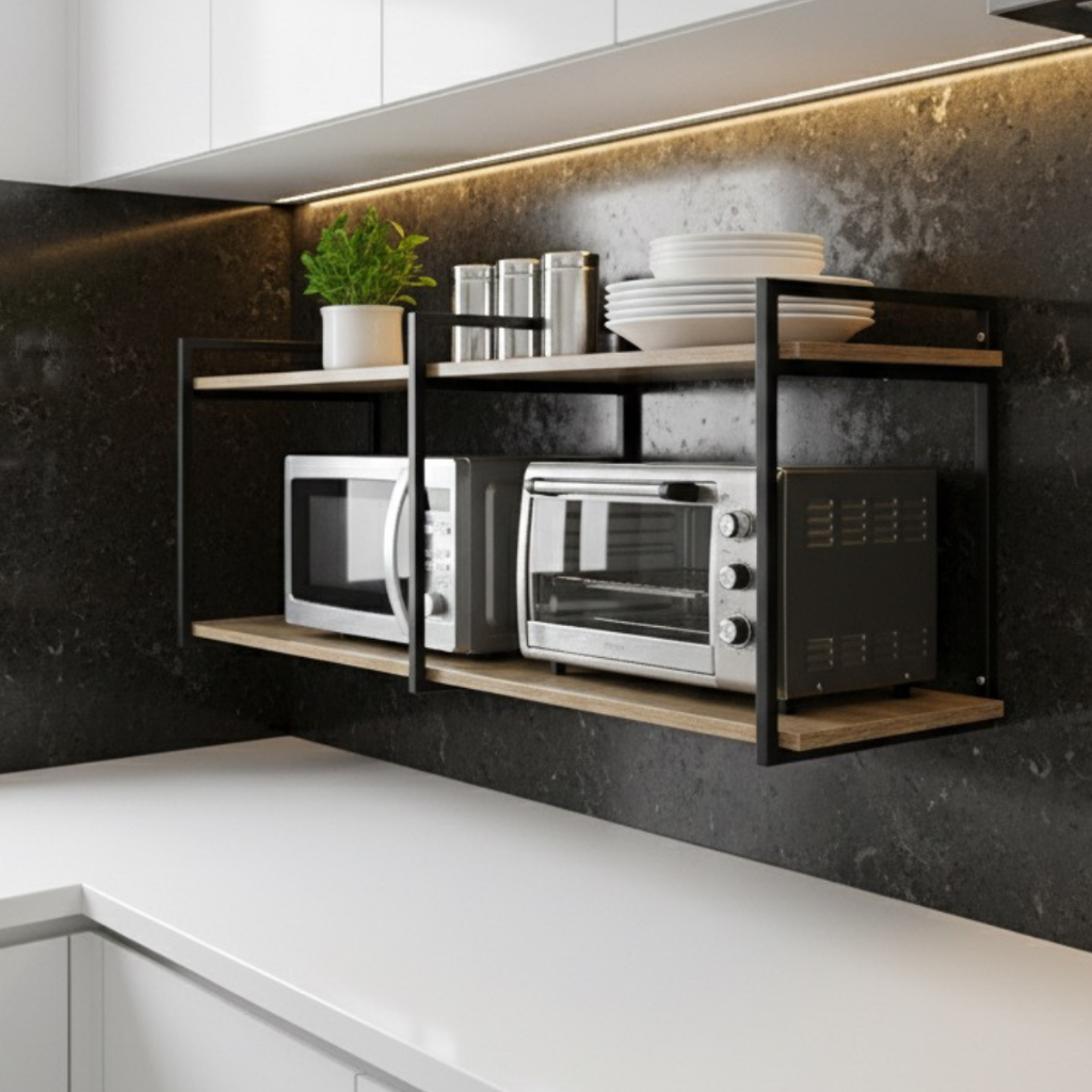 Suporte Para Eletros Multiuso Microondas Air Fryer Nicho Parede em Oferta na Shopee