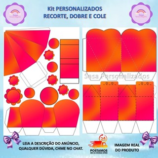 LARANJA COM ROSA lembrancinha COM  80/100 ITENS com ou sem nome - ENVIO IMEDIATO em Oferta na Shopee