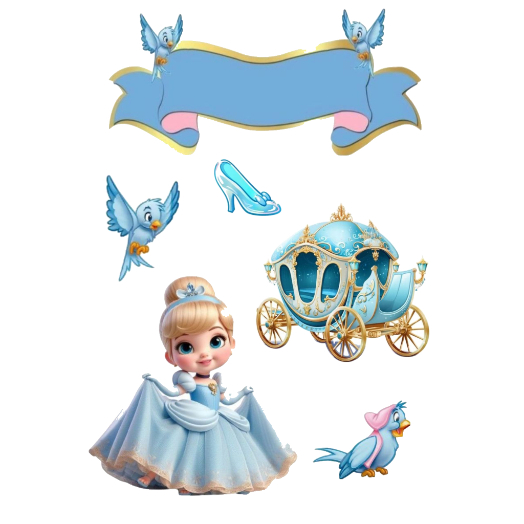 Topper de Bolo Cinderela - Comprar com Melhor Preço em Padaria