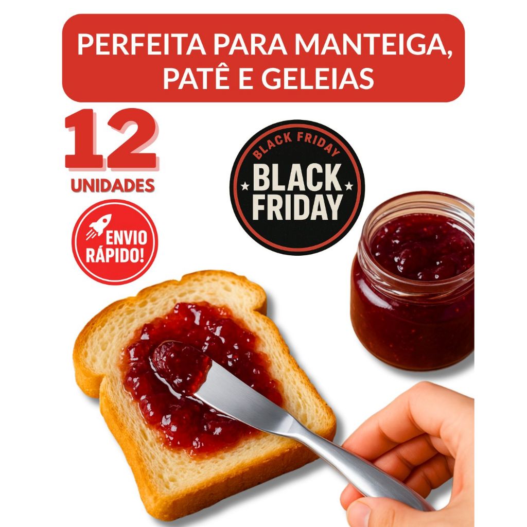 Kit Espátula de Manteiga Inox Premium Servir Mesa Posta Cozinha Geleia Manteiga Patê Sobremesa Natal em Oferta na Shopee
