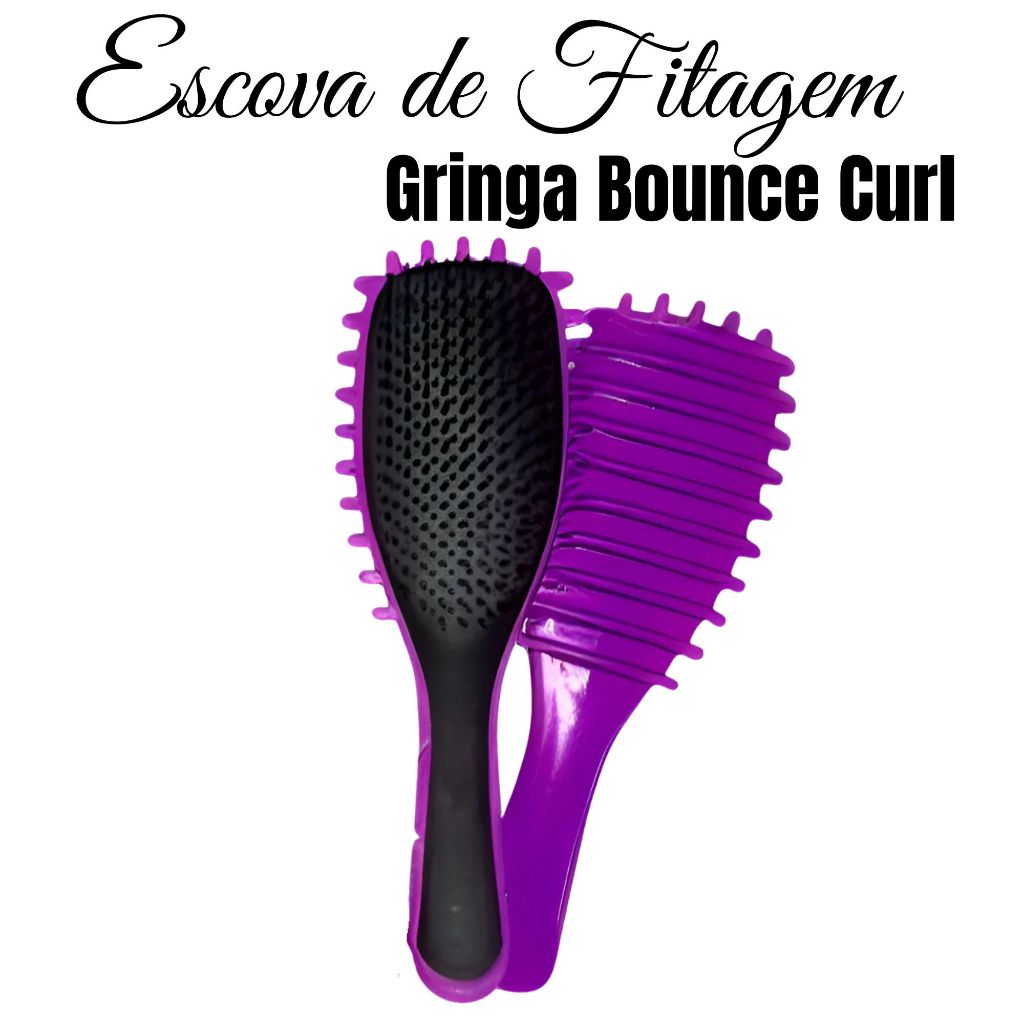 Escova Fitagem HOT Bounce Escova De Cachos Definição para Cabelo Cacheado Pentear