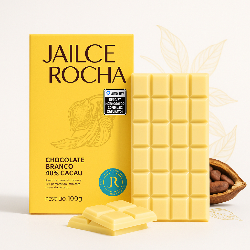 Chocolate Branco Artesanal 40% Cacau Bean To Bar 100g