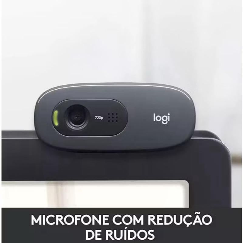 Webcam Logitech C270 HD – 720p com Microfone Embutido