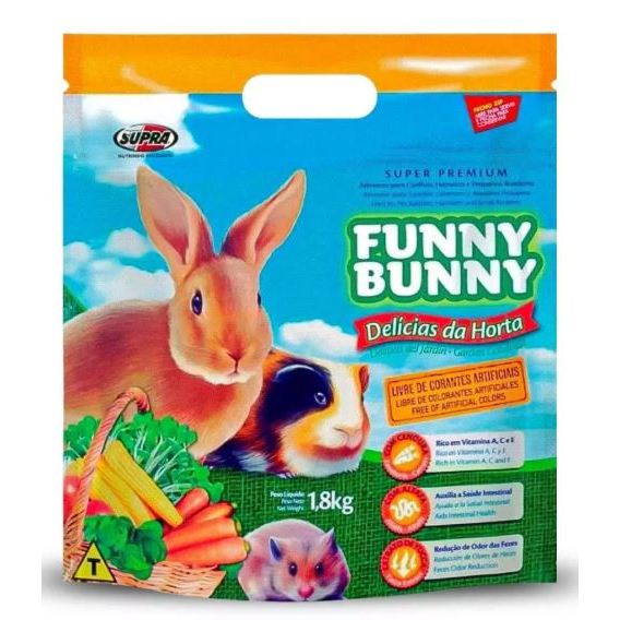 Funny Bunny Delícias da Horta 500g Ração para Coelhos e Roedores Supra