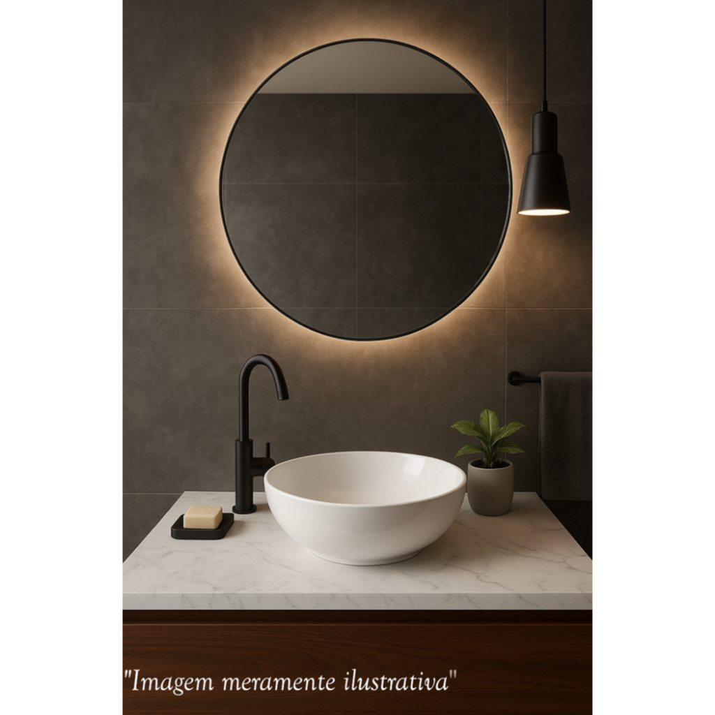 CUBA DE APOIO SOBREPOR BANHEIRO LAVABO REDONDA MD MOLOKAI 35CM MONDIALLE 100% LOUÇA (Peq Def) em Oferta na Shopee