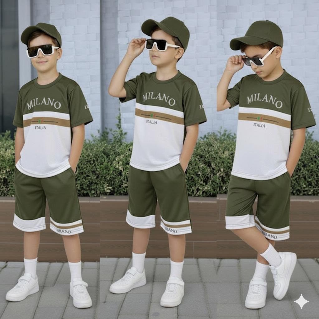 Conjunto Masculino Infantil Dry Fit Premium Camisa + Bermuda De Verão 2 a 12 Anos em Oferta na Shopee