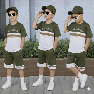 Conjunto Masculino Infantil Dry Fit Premium Camisa + Bermuda De Verão 2 a 12 Anos em Oferta na Shopee