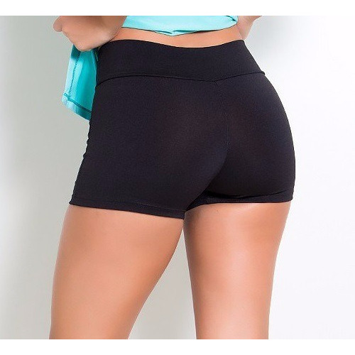 kit com 2 Shorts super curto feminino/ academia/ caminhada/ musculação /fitness  cotton na cor preta.. sem transparência