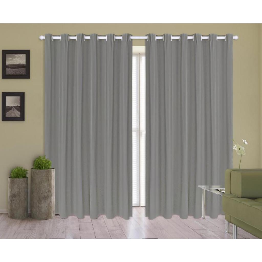 Cortina Corta Luz 2,50M x 2,20M Blackout 100% PVC Para Varão em Oferta na Shopee