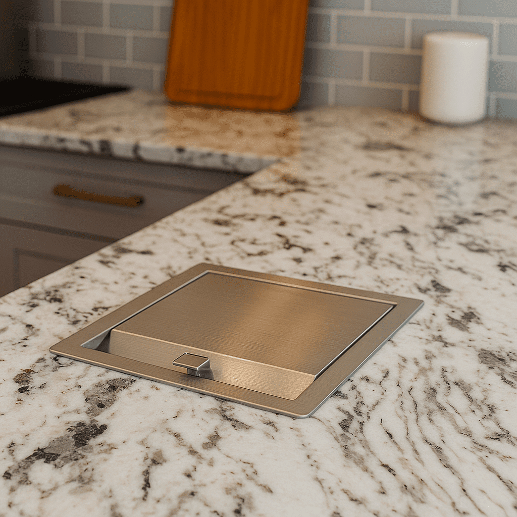 Lixeira Quadrada Embutir Granito Inox 304 Não Enferruja 4l em Oferta na Shopee