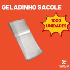 1.000 Saco Geladinho Sacole 04x23 Saco Plastico P/ Talher