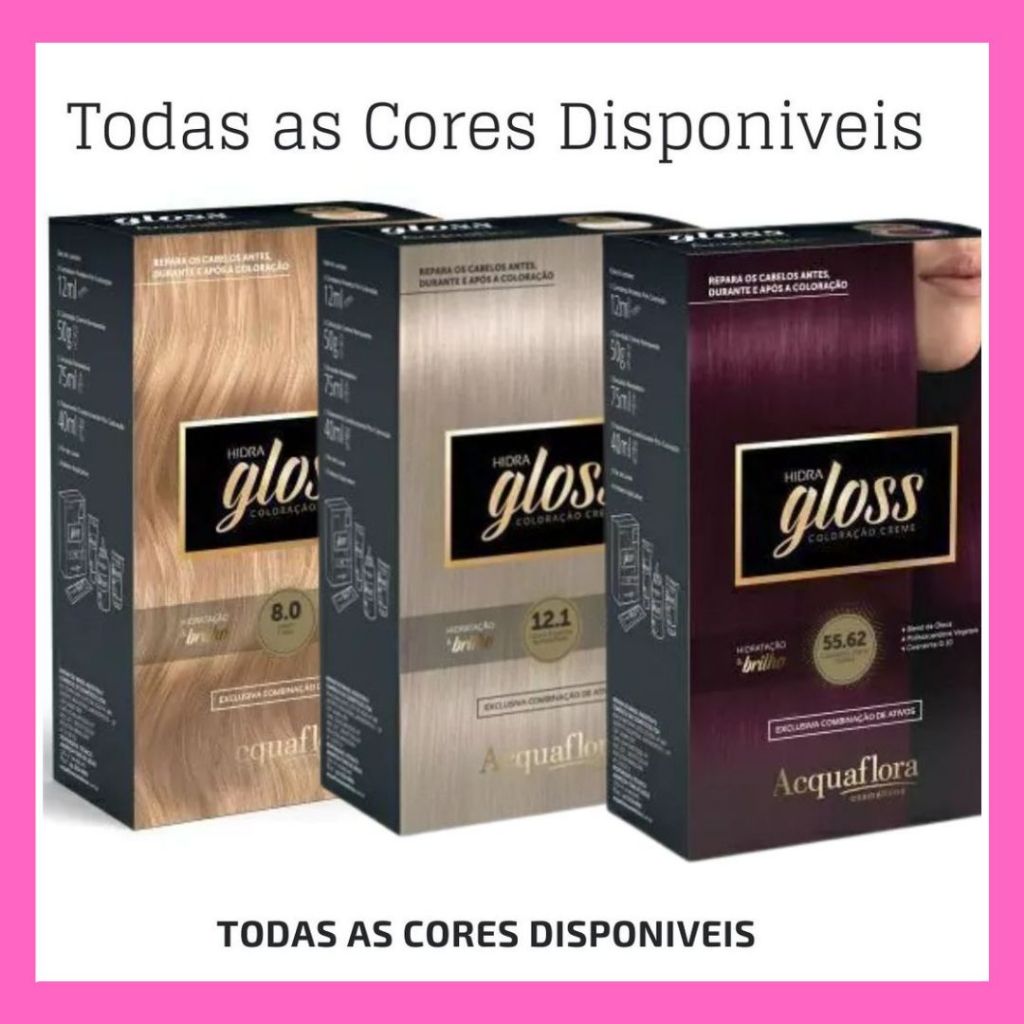 Coloração Hidra Gloss Escolha Sua Cor - Acquaflora