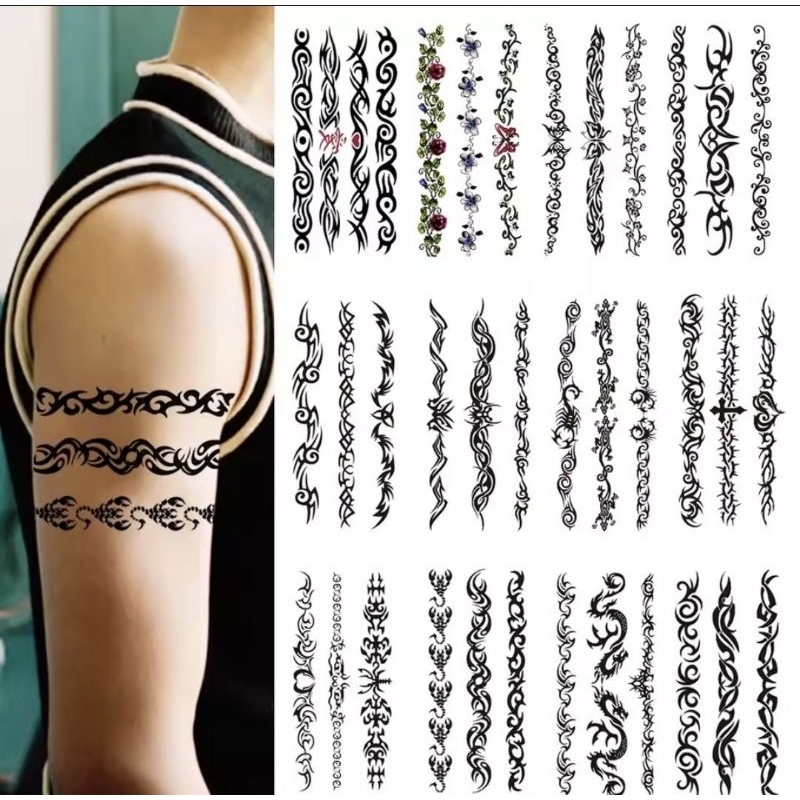 Tatuagem Temporária Realista CodV10 Acessório Feminino e Masculino Tatoo Black Realista para o Corpo Braço Perna Coxa Pe
