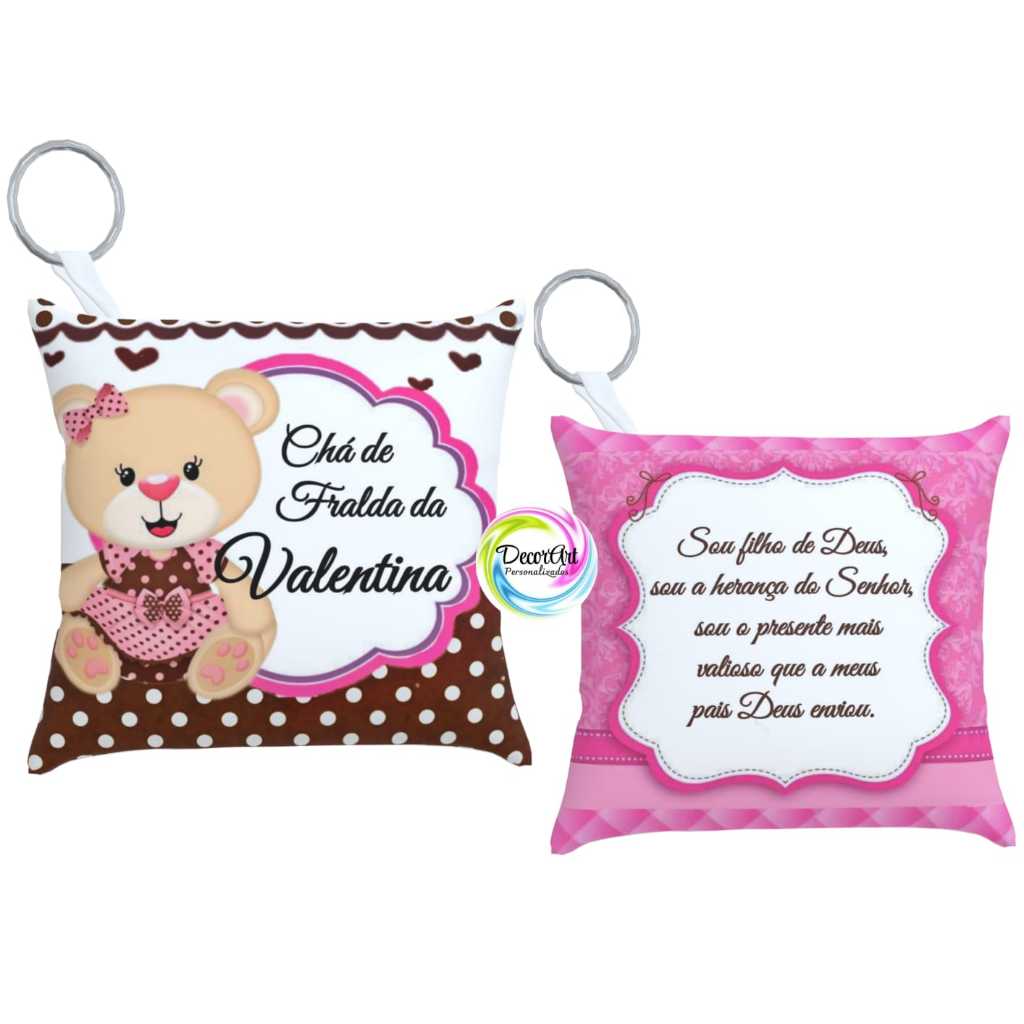 30 Almochaveiros Ursinha e Ursinho Nascimento e Chás lembrancinhas Principe ou Princesa Personalizados