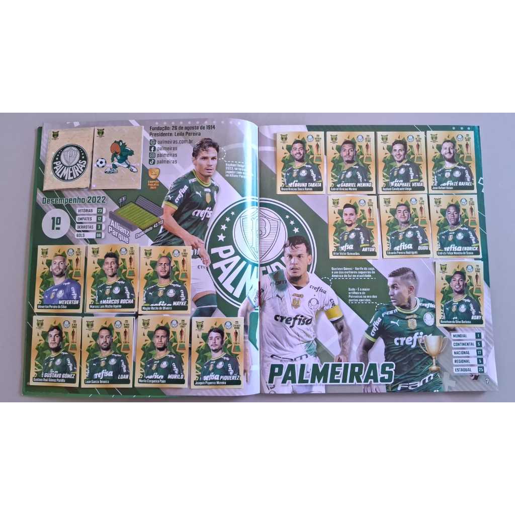 PALMEIRAS FIGURINHAS CAMPEONATO BRASILEIRO DE 2023 ( VENDA POR UNIDADE ) ORIGINAIS PANINI
