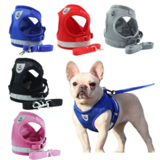 Coleira Colete Refletivo Peitoral Respirável Confortável Para Cachorro Gato Pet + Guia Boa Qualidade em Oferta na Shopee