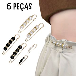Peças Broche Alfinete Ajuste Roupa Segura Barra Calça Pérola Sortidos em Oferta na Shopee