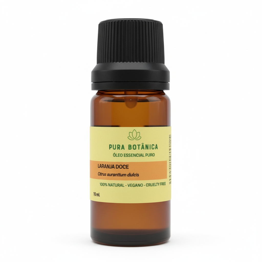 Óleo Essencial Laranja Doce 10ml 100% Puro Pura Botânica – Cítrico, Aromaterapia, Bem-Estar, Alegria