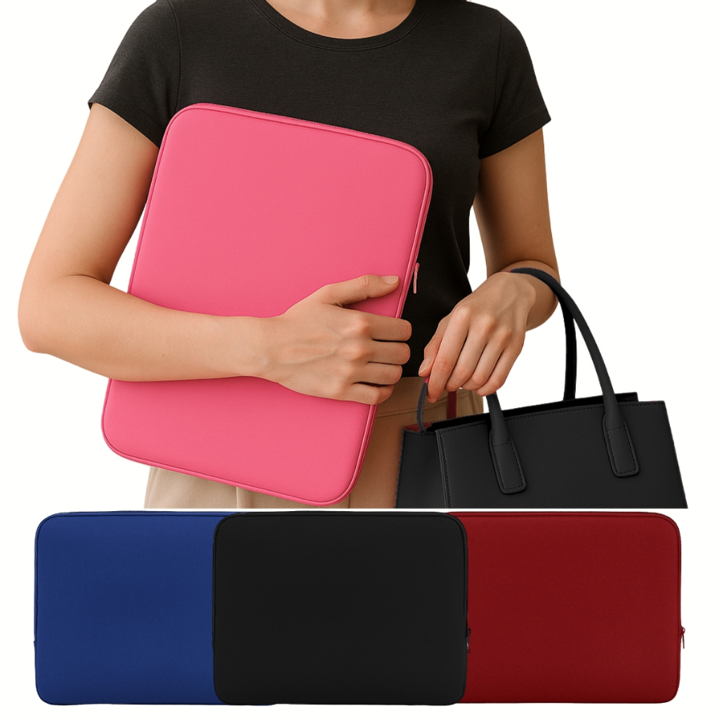 Imagem Capa Case Maleta para Notebook Acolchoada 14" ,15" , 15,6" , 17" , 13,3" ,  7" , 10" , 12" Polegadas Slim Neoprene