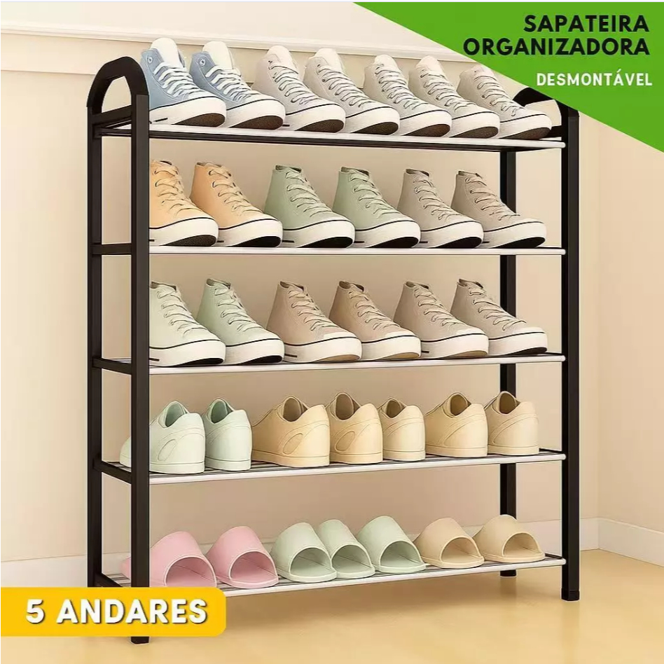 Sapateira 4/5 andares Organizador de Sapatos Tenis 8 Pares Desmontavel Movel