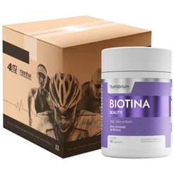Atacado 12x Biotina Beauty 60 Cápsulas Nutrilibrium