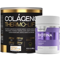 Colágeno Verisol Thermo Lift C/ Cafeína 200g + Biotina 60 Caps Nutrilibrium