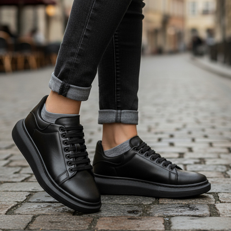 Tenis Casual Sola Alta 5 cm Flex Oversize Confort Sneaker Flexível Dia a Dia Trabalho Passeio Calce Fácil Ajustável em Oferta na Shopee