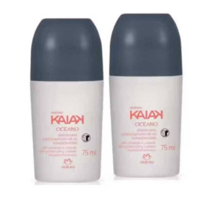 Kit 2 Antitranspirante Roll-on Kaiak Oceano Feminino 75 ML Natura