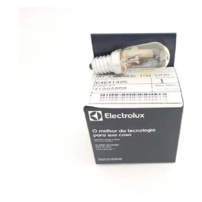 Lâmpada 127V. Geladeira Electrolux DF49 DF48 DF50 DF49X DF34 DF35 15W 64641425 ORIGINAL