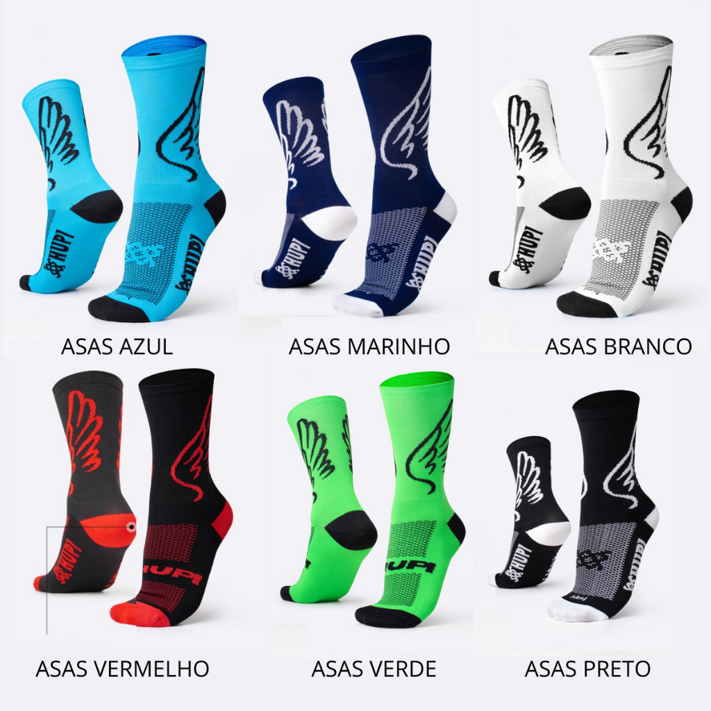 Meia Hupi Em Poliamida Ciclismo Corrida Bike em Oferta na Shopee