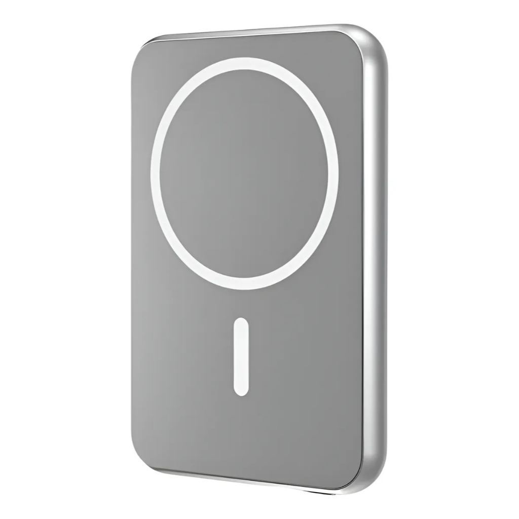 Power Bank Indução 5.000 mhA 20W Usb-c Magnético Prata - Geonav