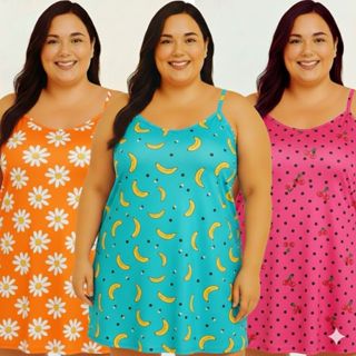Kit 03 Camisolas Vestidos Plus Size Manequim 48/50 em Oferta na Shopee