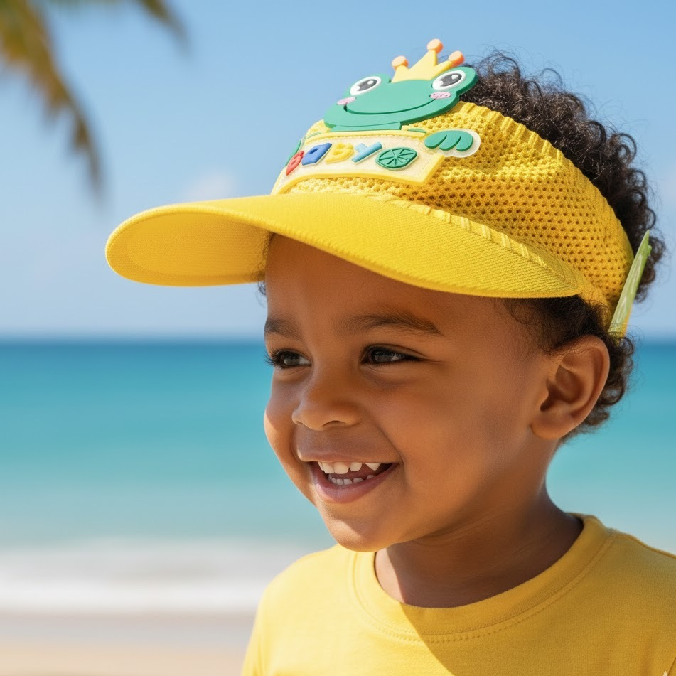 Chapéu De Sol Infantil Para Verão Chapéu De Sol Meninos Bebês Viseira