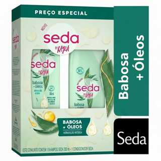 Kit Babosa Seda Shampoo 300ml + Condicionador 190ml ( Babosa + Óleos ) em Oferta na Shopee