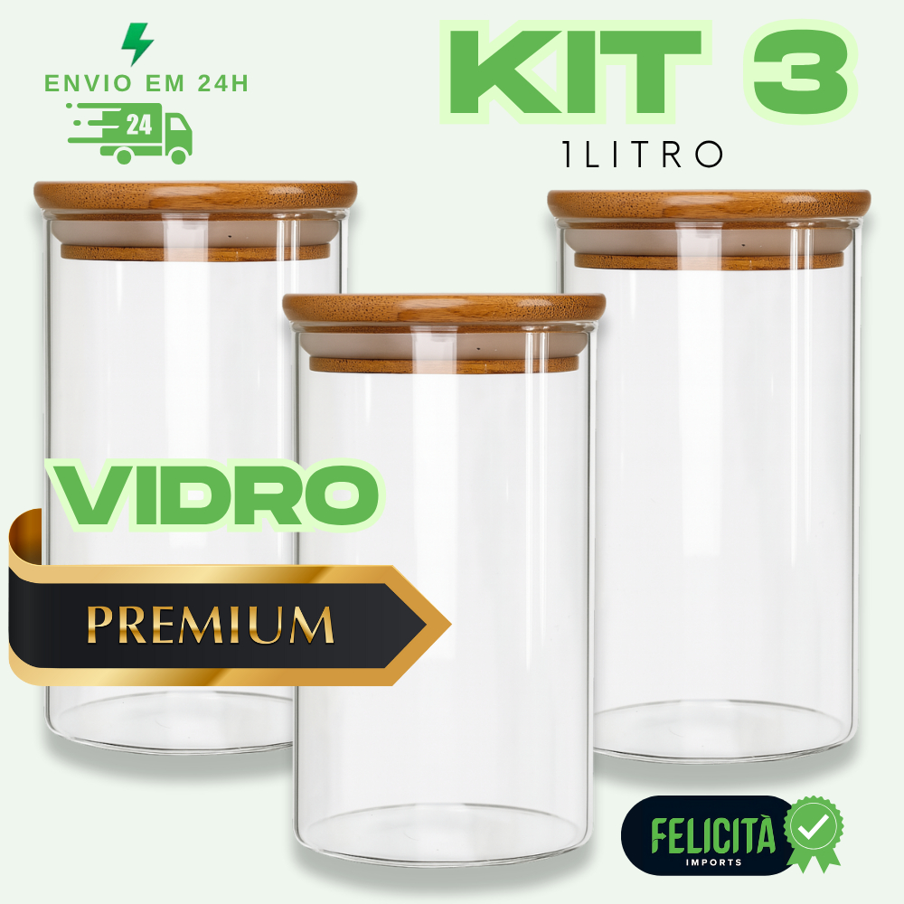 Pote Hermético Vidro 1 Litro: Onde Comprar | BuscaProdutos