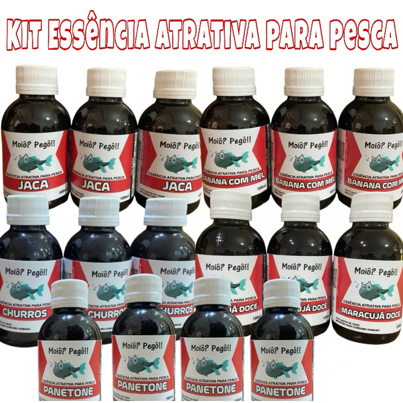 Essência Atrativa para Pesca 100ml Tilápia Tamba Pacu  Kit essência para pesca Moiô? Pegô!!