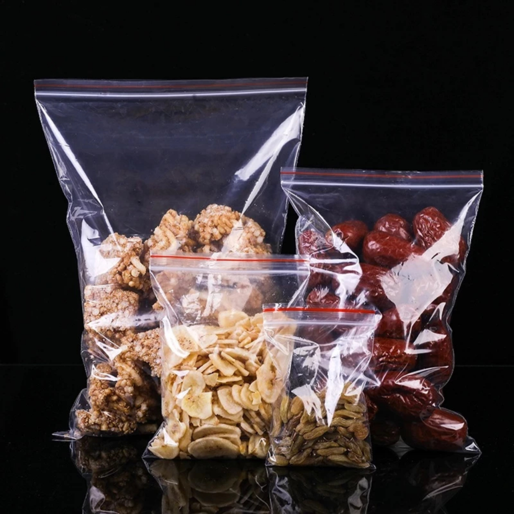 Saco Zip Lock Plástico Fechamento Hermético Atacado Organização Abre Fecha em Oferta na Shopee