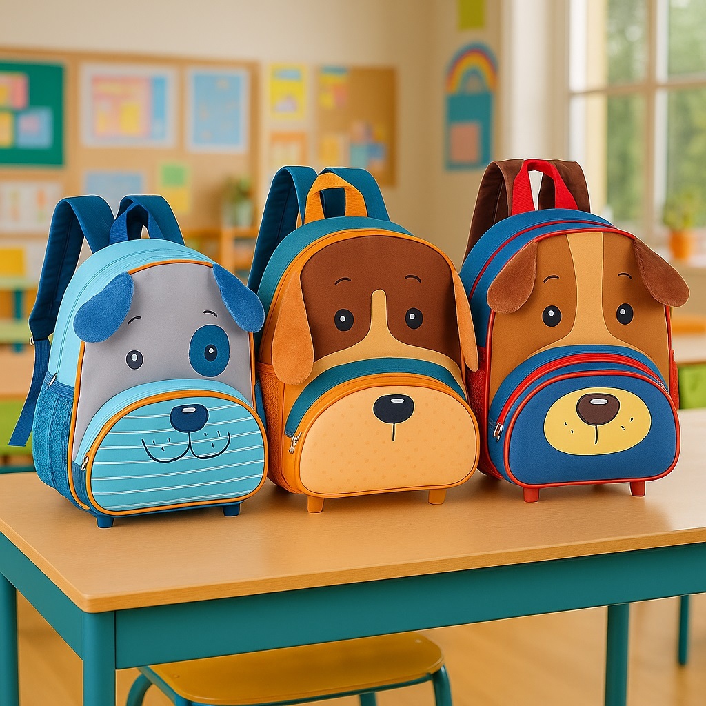 Mochila Infantil de Costas Clio Pets 13″ | Linha Cachorrinho | 3 Cores | Leve, Fofa e Resistente