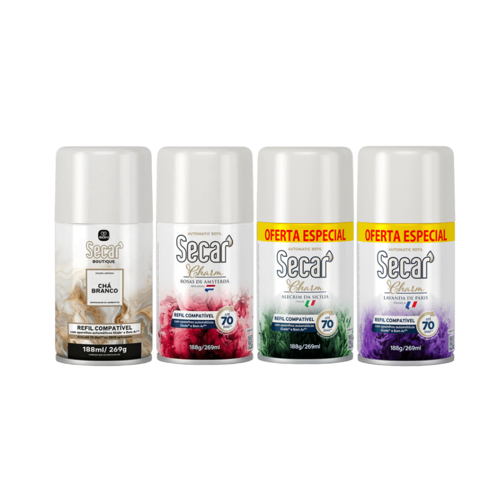 Pack Promocional 4 Un odorizador refil automático Secar