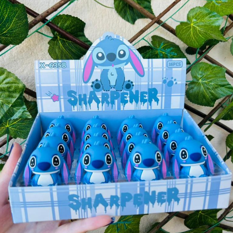 Caixa Apontador Stitch Revanda Lembrancinhas 16 Unidades Kawaii Papelaria Fofa Material Escolar