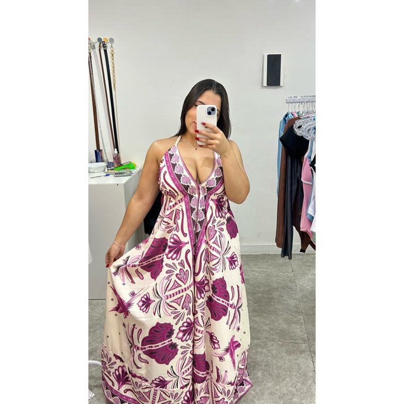 Vestido Indiano / Vestido longo / Vestido florido / Vestido / Vestido estampa / Vestido verão