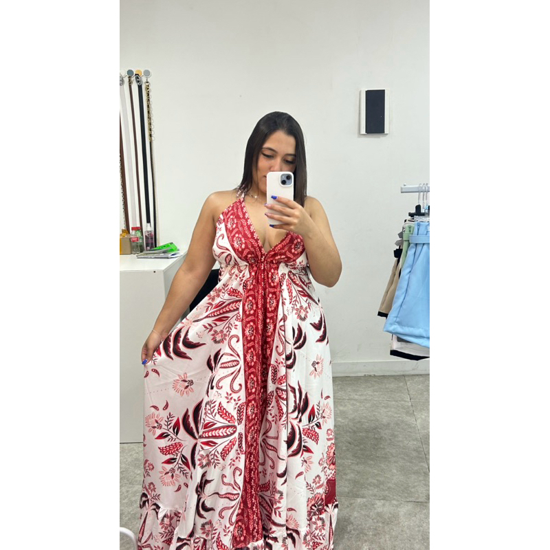 Vestido Indiano / Vestido longo / Vestido florido / Vestido / Vestido estampa / Vestido verão