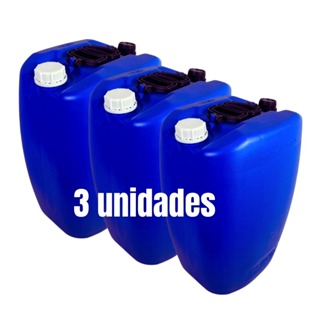kit 3 Bombona 50 Litros Galão Reuso Tampa Fixa E Bocal Duplo Usado Limpo em Oferta na Shopee