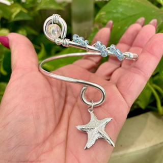✨Lançamento Bracelete Estrela do Mar Azul Não oxida Praiano Místico Moderno Hippie✨🌊 em Oferta na Shopee