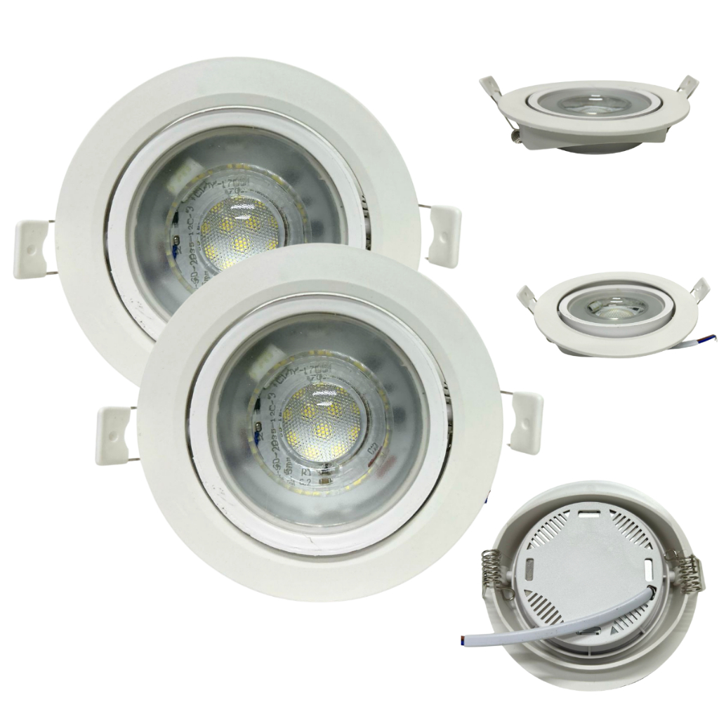 Kit 2 Luminária Spot Led 12w Embutir Redondo 11x11cm Direcionável Frio 6500K ou Quente 3000K Bivolt Teto Sanca