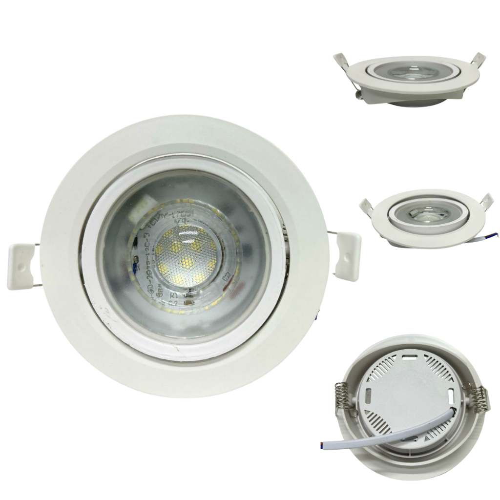 Luminária Spot Led 12w Embutir Redondo 11x11cm Direcionável Frio 6500K ou Quente 3000K Bivolt Teto Sanca