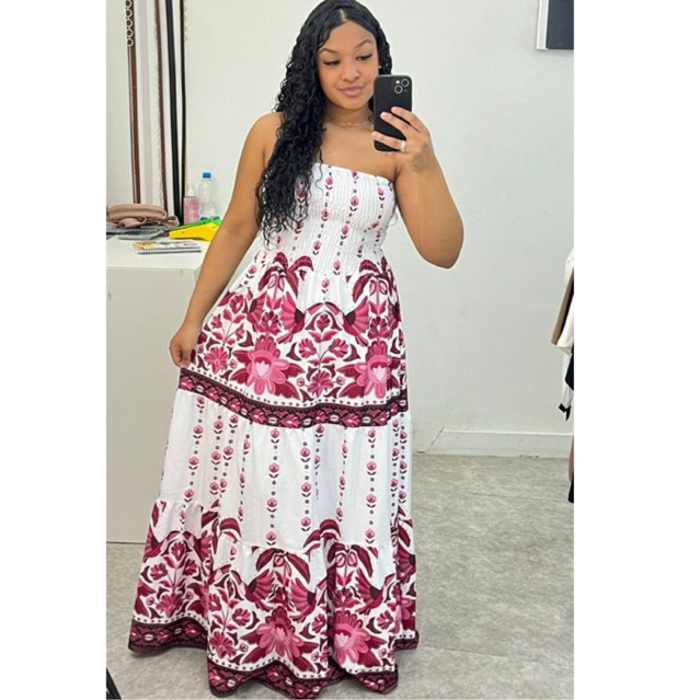 Vestido longo / Vestido florido / Vestido / Vestido estampa / Vestido verão