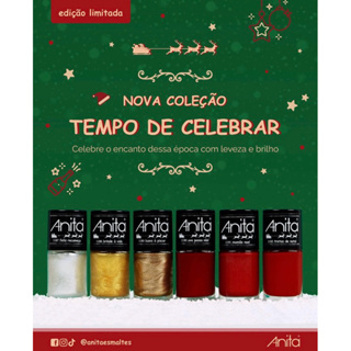 Esmalte Anita Coleção Tempo De Celebrar Natal Kit Com 6 Colorido em Oferta na Shopee